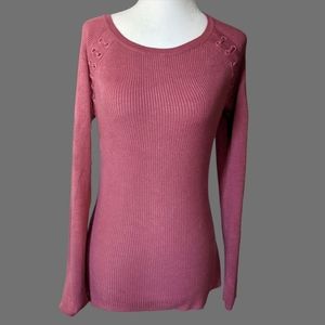 New York & Company Burgundy Wine Light Sweater Size XS